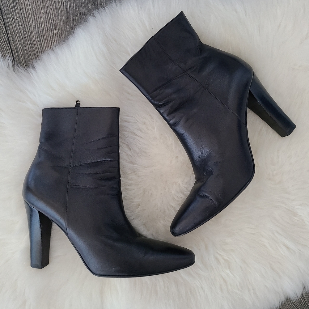 YSL Calfskin Heel Boots